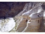 Caves at Qumran where the Dead Sea Scrolls were hidden.